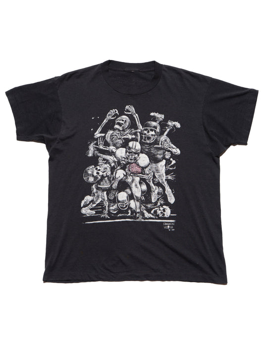 UNIF Vintage Fashion Victim Skeleton Football Tee