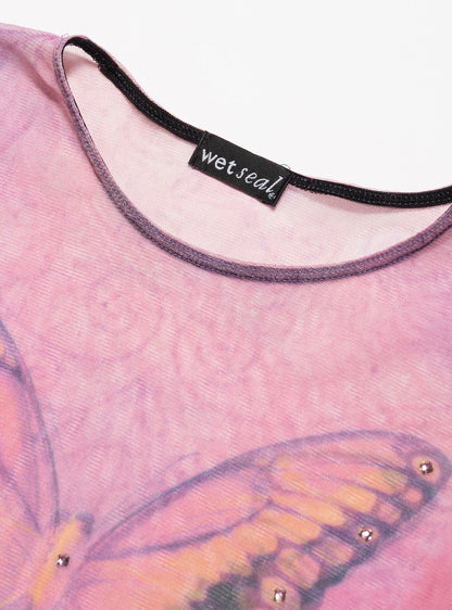 UNIF Vintage Wet Seal Butterfly Top