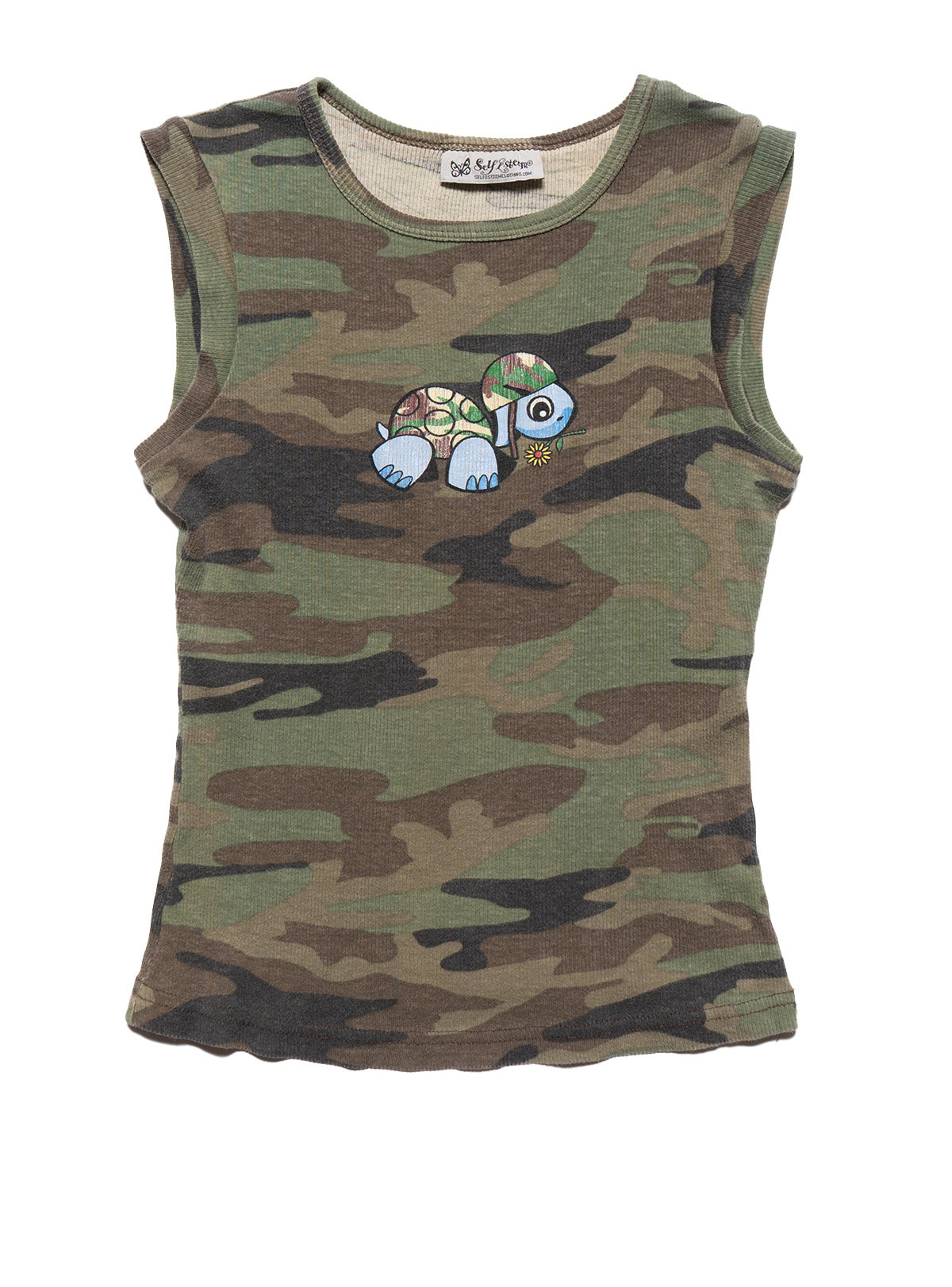UNIF Vintage Self Esteem Camo Turtle Tank