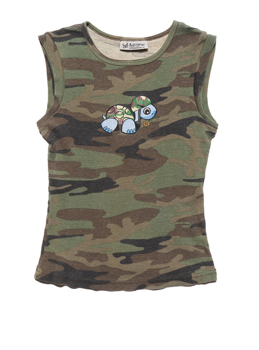 UNIF Vintage Self Esteem Camo Turtle Tank
