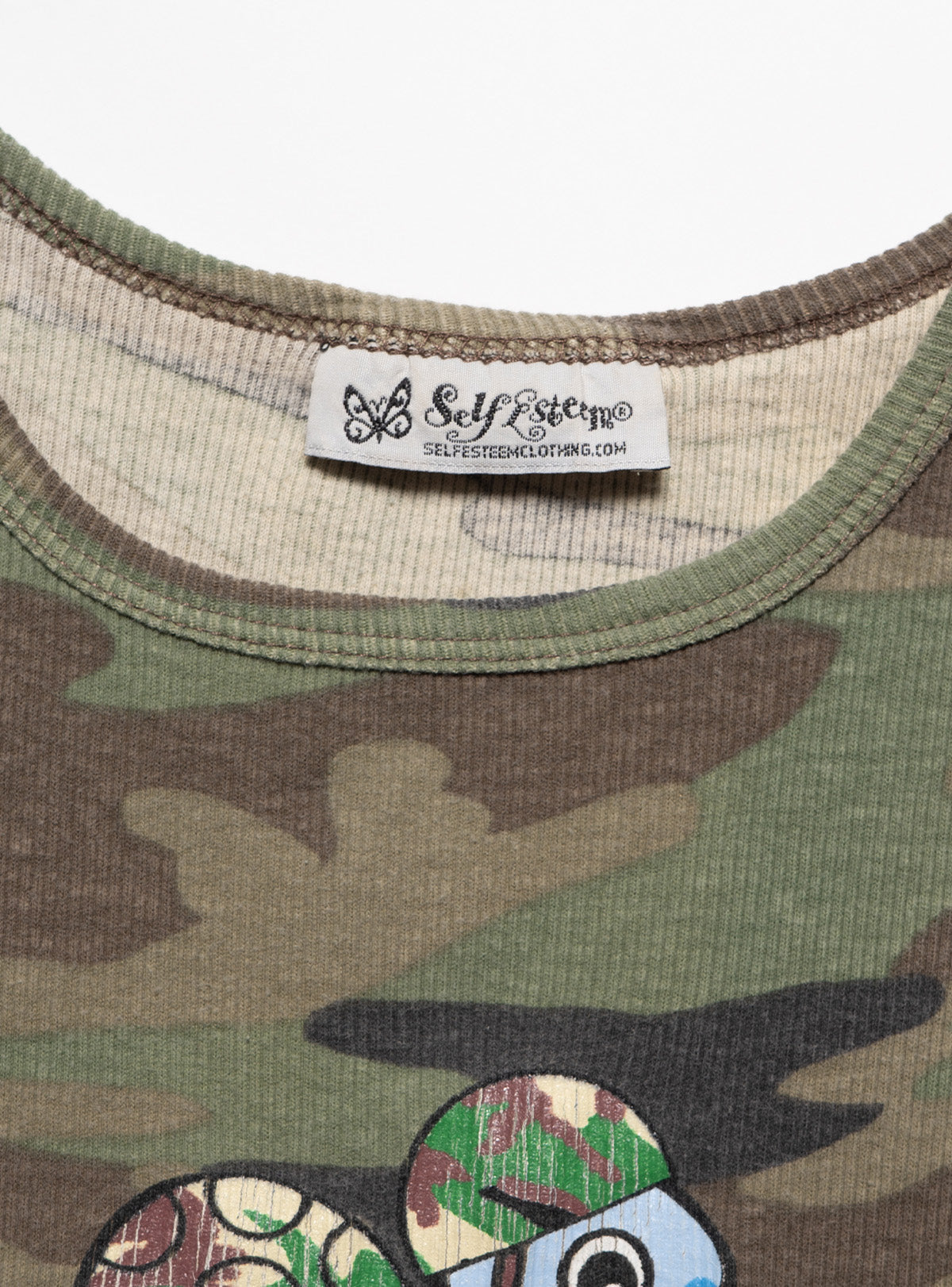UNIF Vintage Self Esteem Camo Turtle Tank