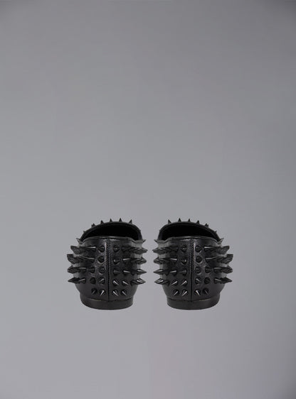UNIF UNIF Hellraiser spiked slip on loafer in tonal on colorway.