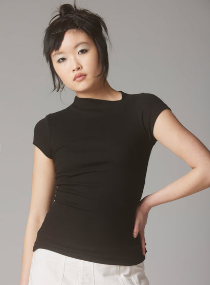 UNIF Rib Asymmetrical Cap Sleeve