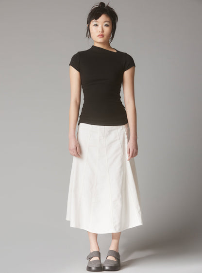 UNIF Rib Asymmetrical Cap Sleeve